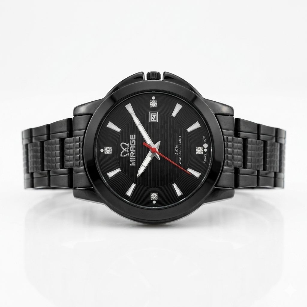 Jam Tangan Mirage 7799 Rantai Hitam Cewek