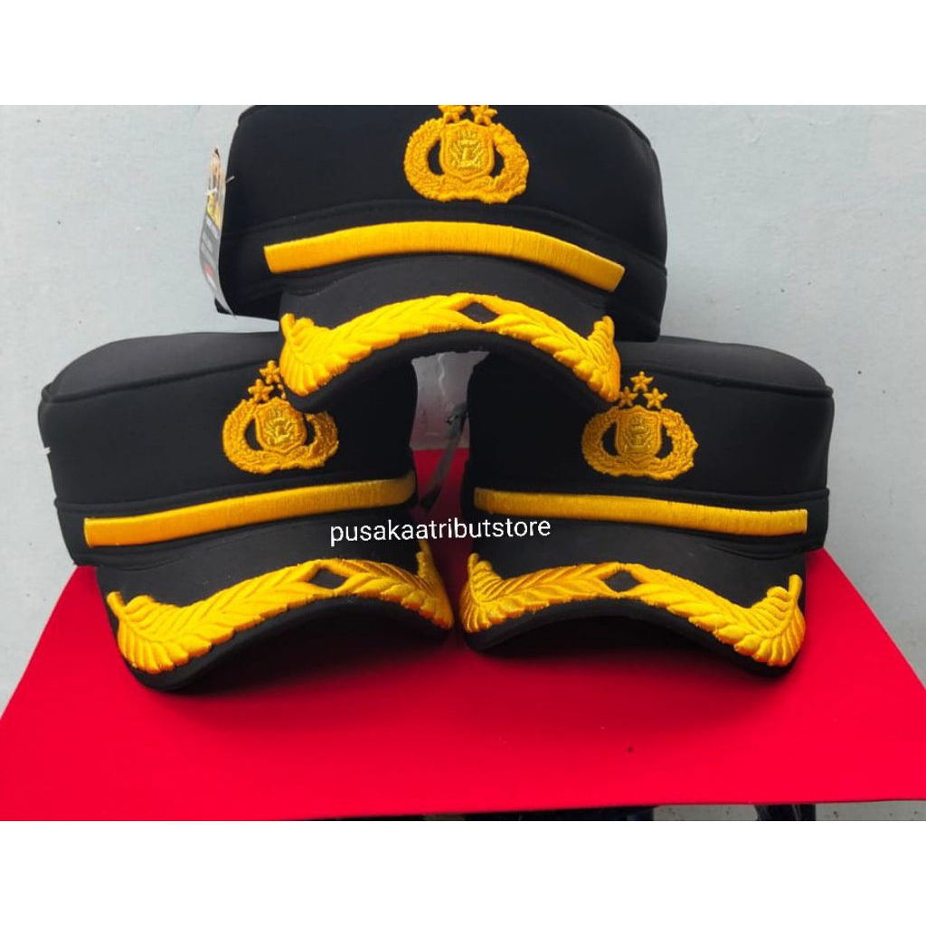 Topi Pamen/Pilkep Terbaru/Pilkep Pamen/Topi Perwira/Topi Rell Pengatur Belakang/Topi Premium/Pilkep 