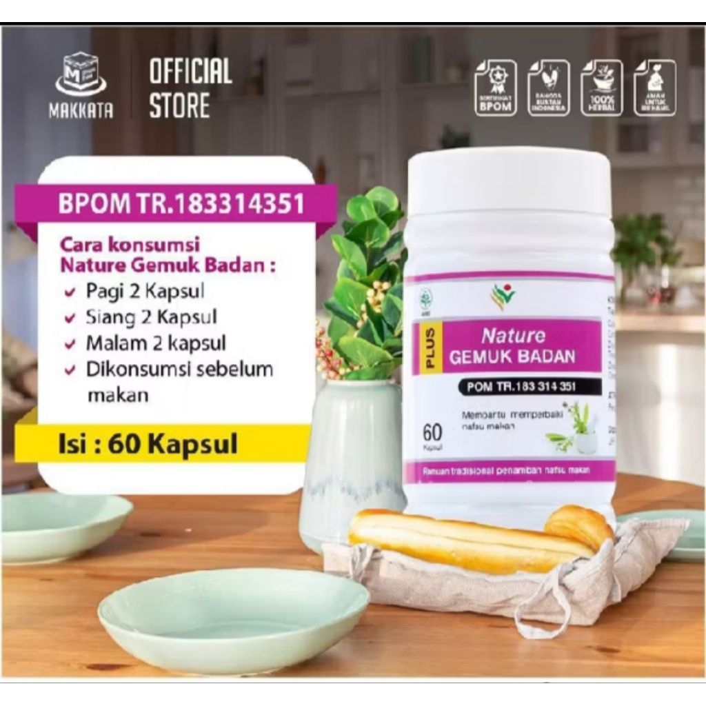 NATURE VIRAL SUPLEMEN PENGGEMUK BADAN ISI 60