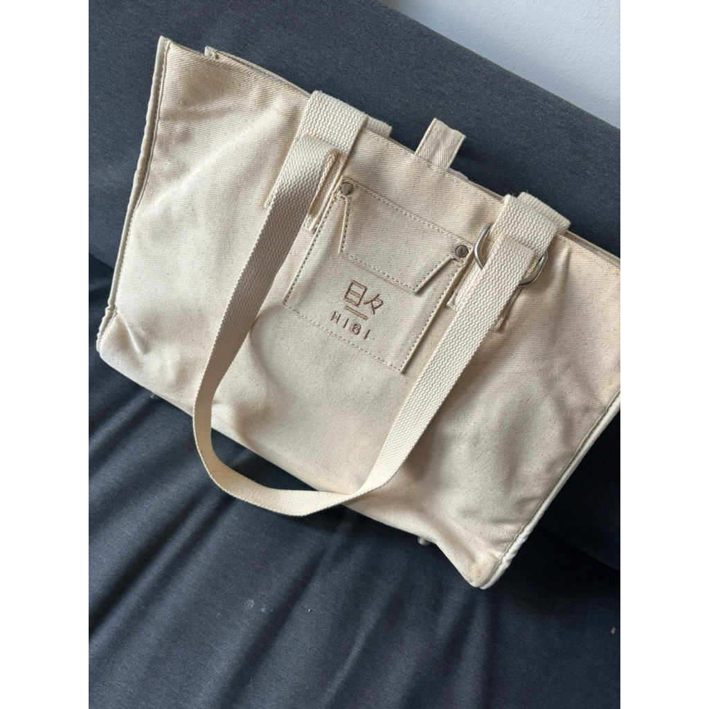 PRELOVED HIBI TOTE BAG COLOR BEIGE