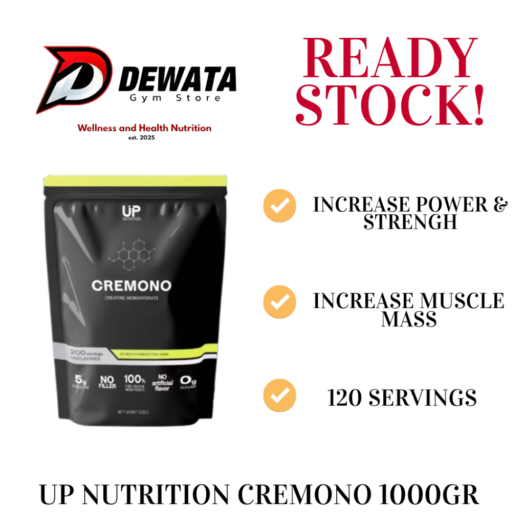 Up Nutrition CREMONO 100% Creatine Monohydrate Unflavored 150g/300gr/1000gr Import BPOM