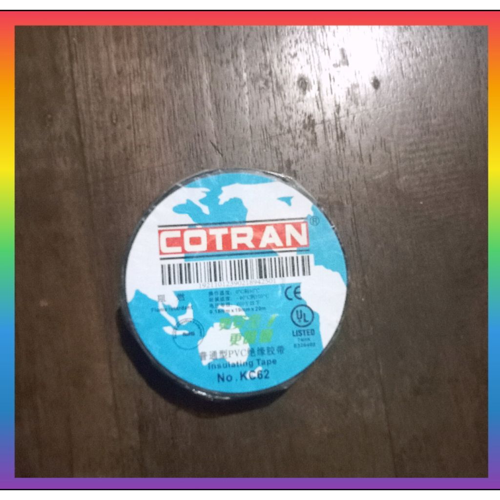 Isolasi Hitam besar listrik  Cotran KC-62  Dan Tebs KJ905 Panjang  20 M Solasi Hitam besar pelindung