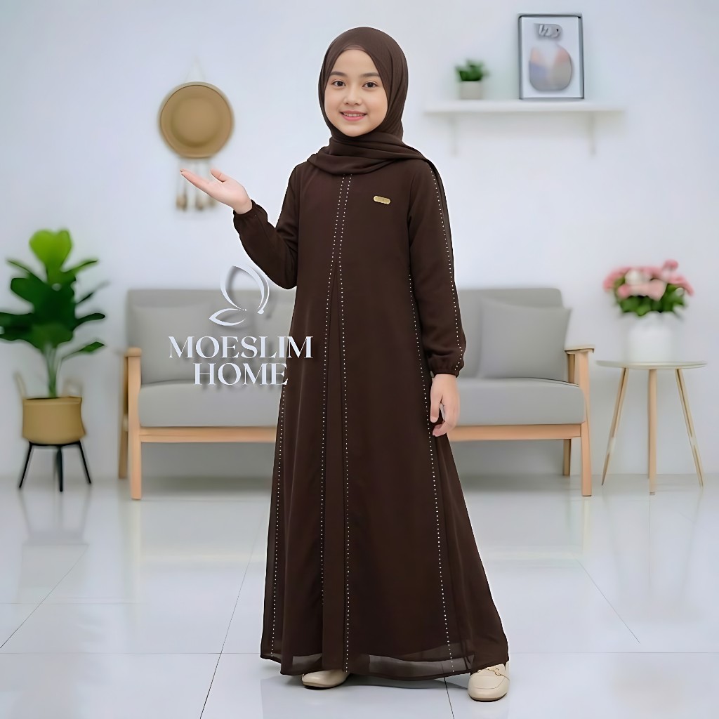 NAZWA KIDS GAMIS ANAK PEREMPUAN TANGGUNG TERBARU 2026 USIA 6-16 TAHUN ABAYA ANAK BAHAN CERUTY BABYDO
