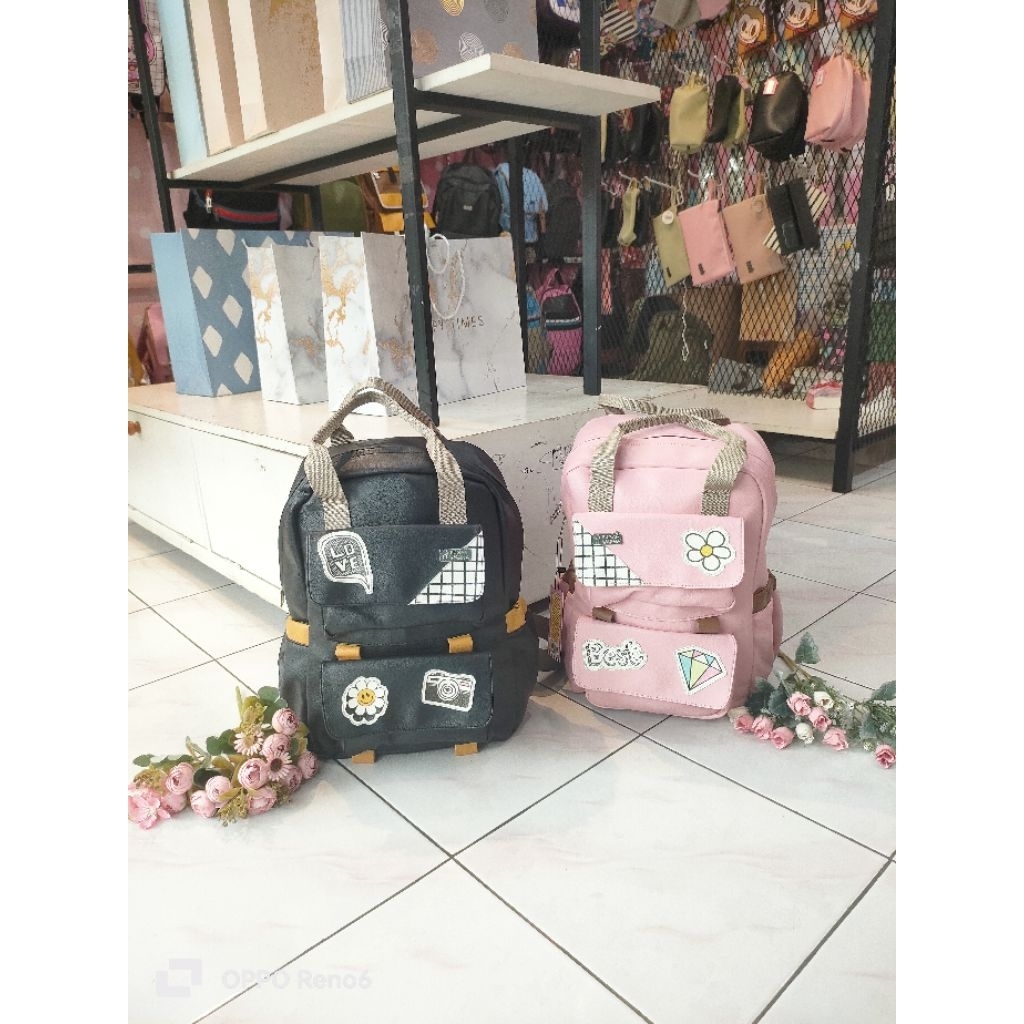 Tas Ransel Lili Motif Rumah Warna