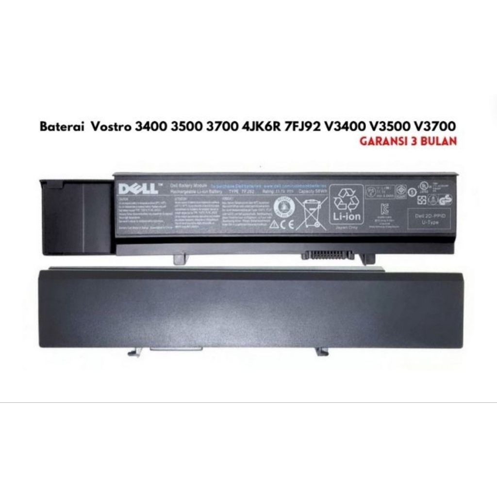BATERAI DELL 3400 3500 3700 7FJ92 V3500 V3400 V3700