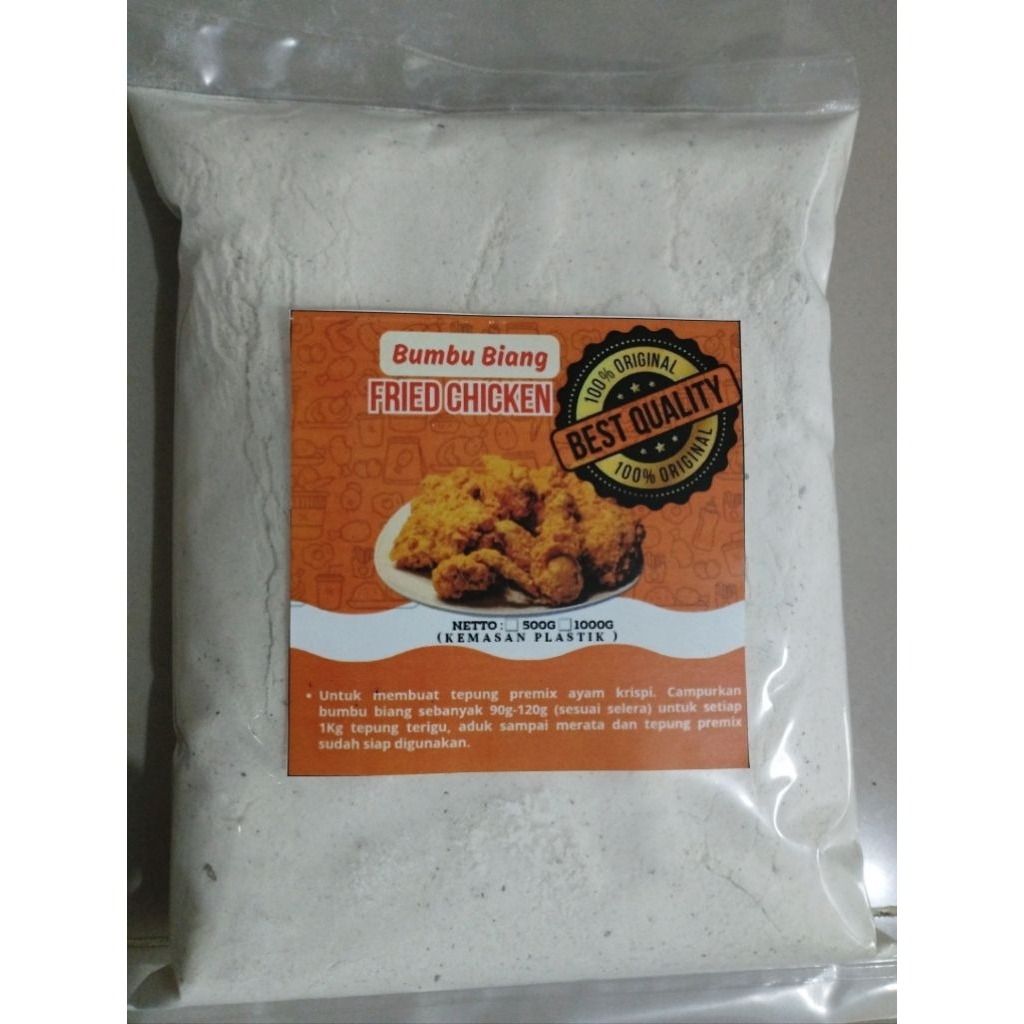 Bumbu Biang Fried Chicken ORIGINAL - Bumbu Inti Tepung Fried Chicken 500g-1kg Renyah dan Gurih, Ekon