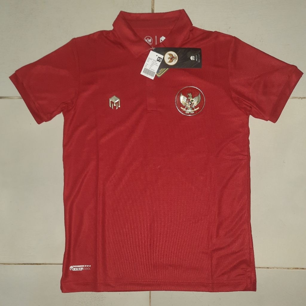 Kaos Polo Timnas Indonesia - Poloshirt Jersey Original Mills