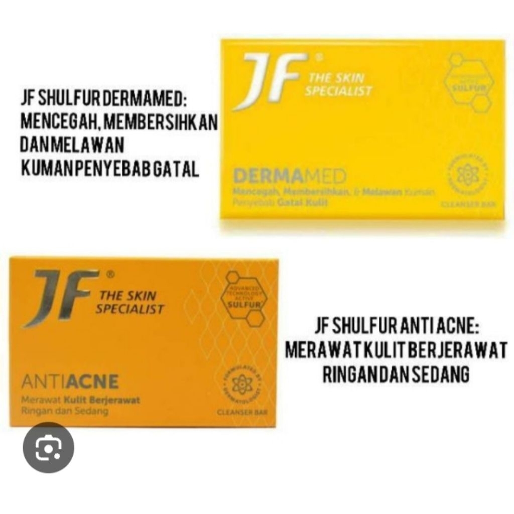 Sabun JF Sulfur dermamed (gatal badan) / Jf sulfur Acne care anti acne ( berjerawat )