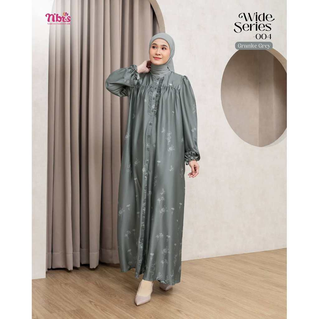 Gamis Nibras Terbaru/ Nibras Wide Series 004/ Gamis Nibras Diskon/ Gamis Nibras New Model