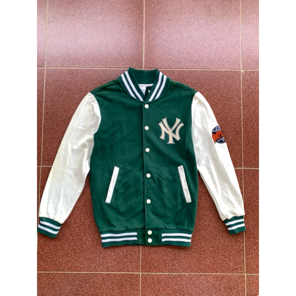 [preloved] jaket varsity vintage mlb second - bekas
