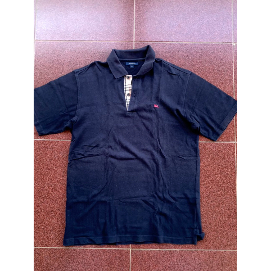 [preloved] kaos polo pria tangan pendek burberry london secoud - bekas