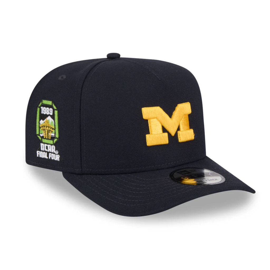 PO Michigan Wolverines Colleagiate Side Patch 9-Fifty A-Frame Snapback - Bisa Request Produk di Luar