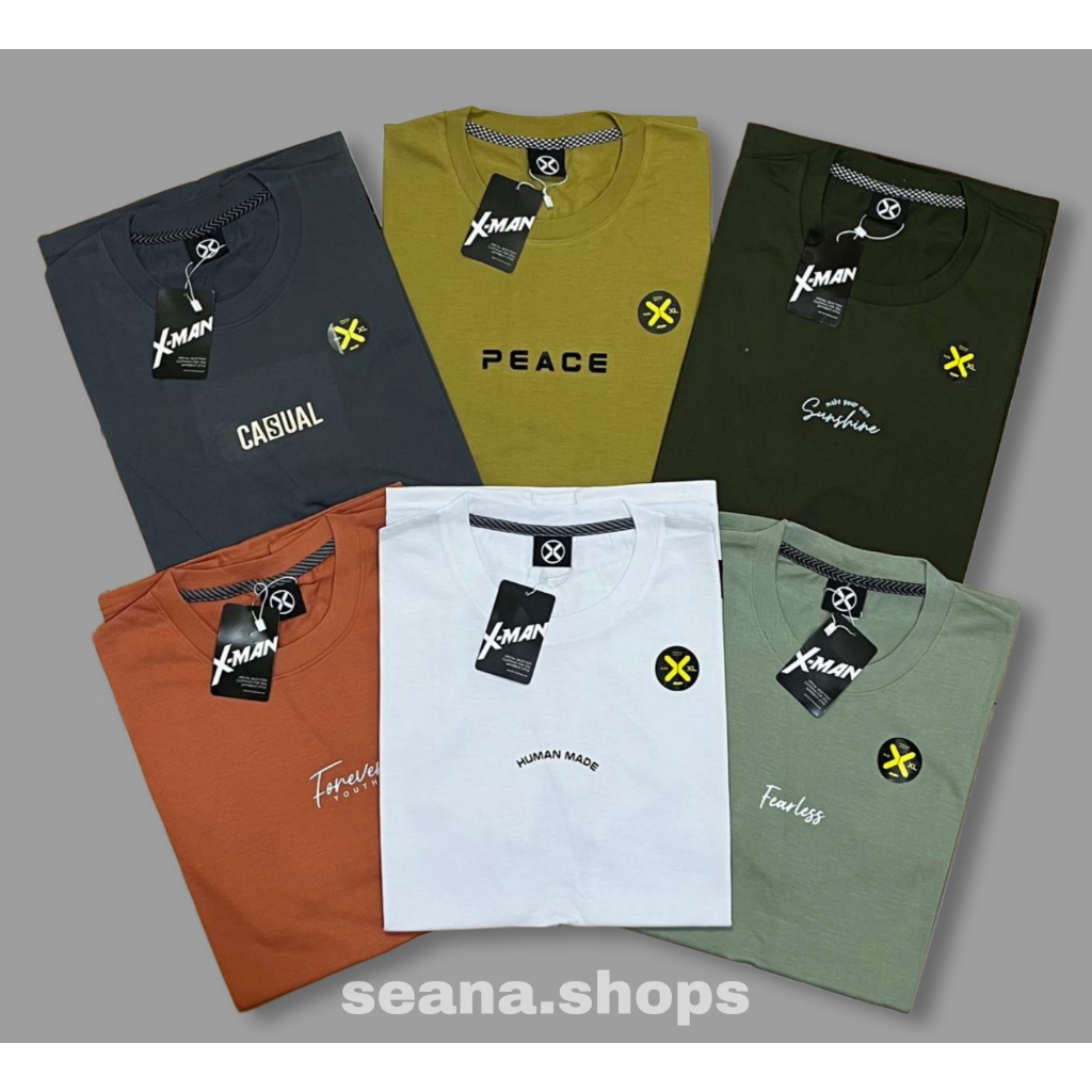 (2PCS) Kaos Distro X-Man Pria dan Wanita Motif Simple/Kaos Oblong Unisex/Kaos Kekinian/Kaos X-Man Ny