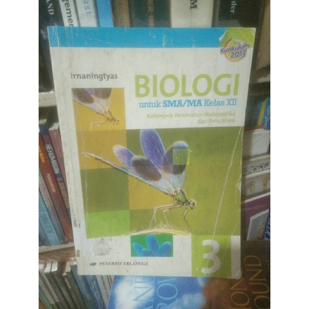 buku biologi sma kls xii erlangga bekas