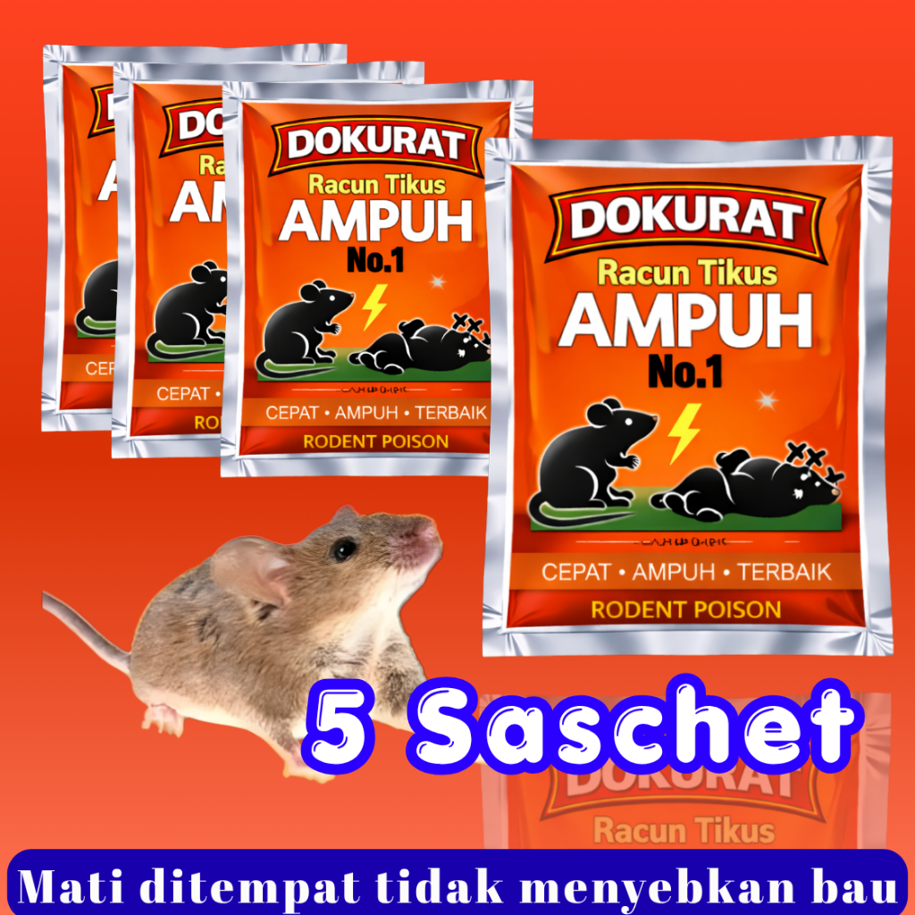 5 PCS RACUN TIKUS MATI KERING OBAT TIKUS BENTUK BERAS HITAM MERAH TIKUS MATI TIDAK BAU RACUN TIKUS S