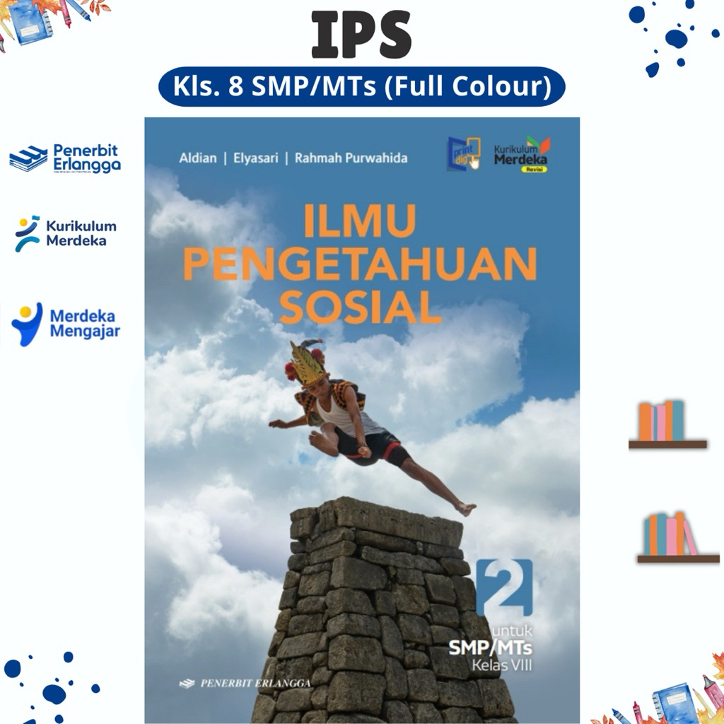 BUKU IPS FULL COLOUR KELAS 8 SMP/MTs - PENERBIT ERLANGGA
