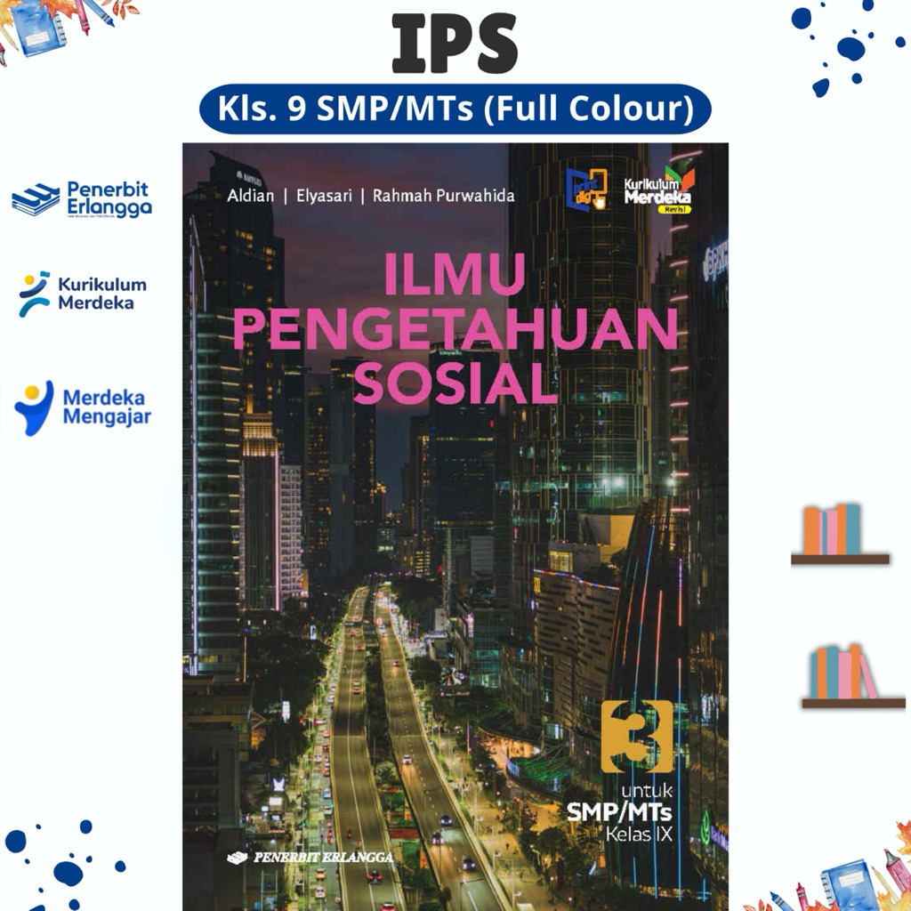 BUKU IPS FULL COLOUR KELAS 9 SMP/MTs - PENERBIT ERLANGGA