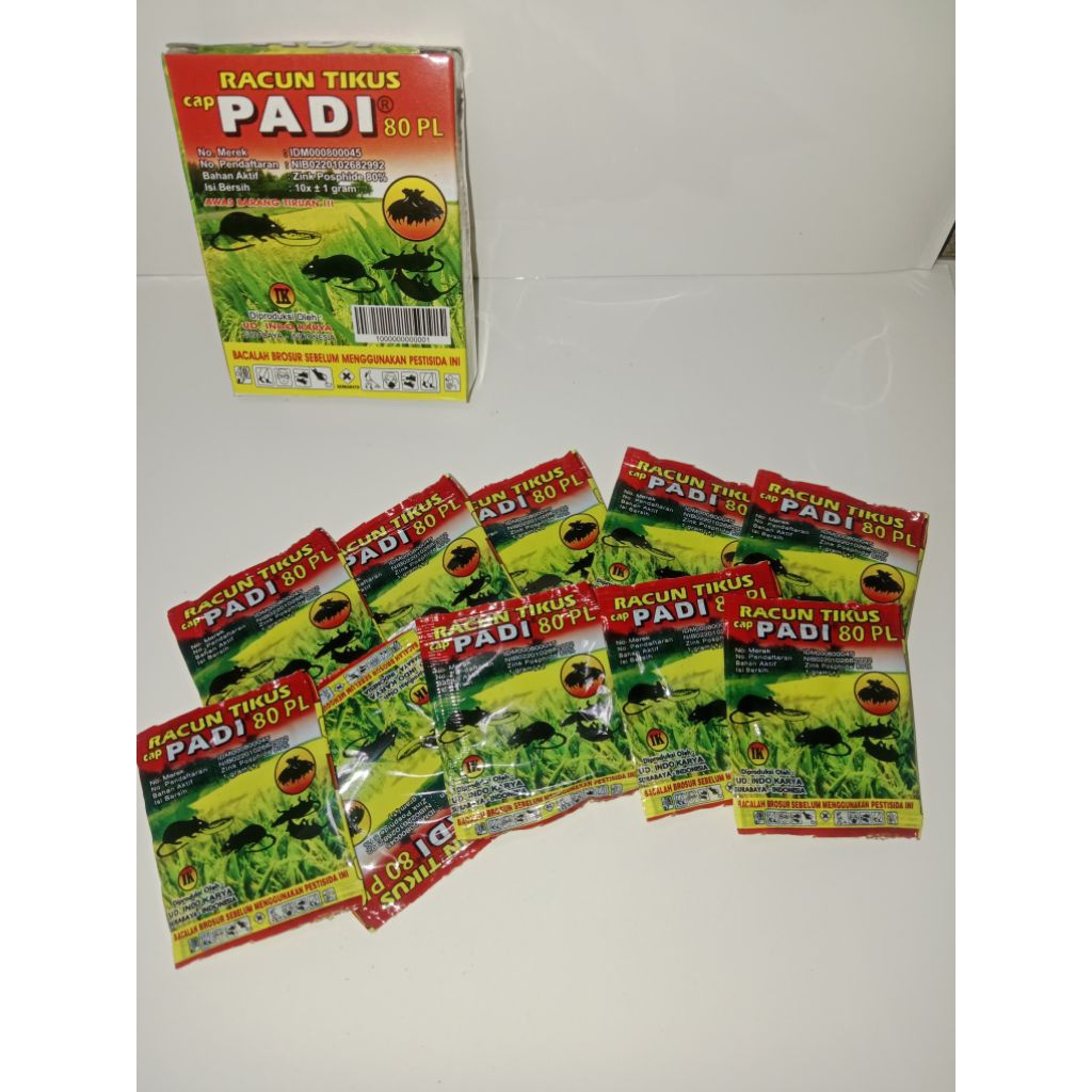 ecer 1 pack racun tikus cap padi ampuh membasmi hama tikus