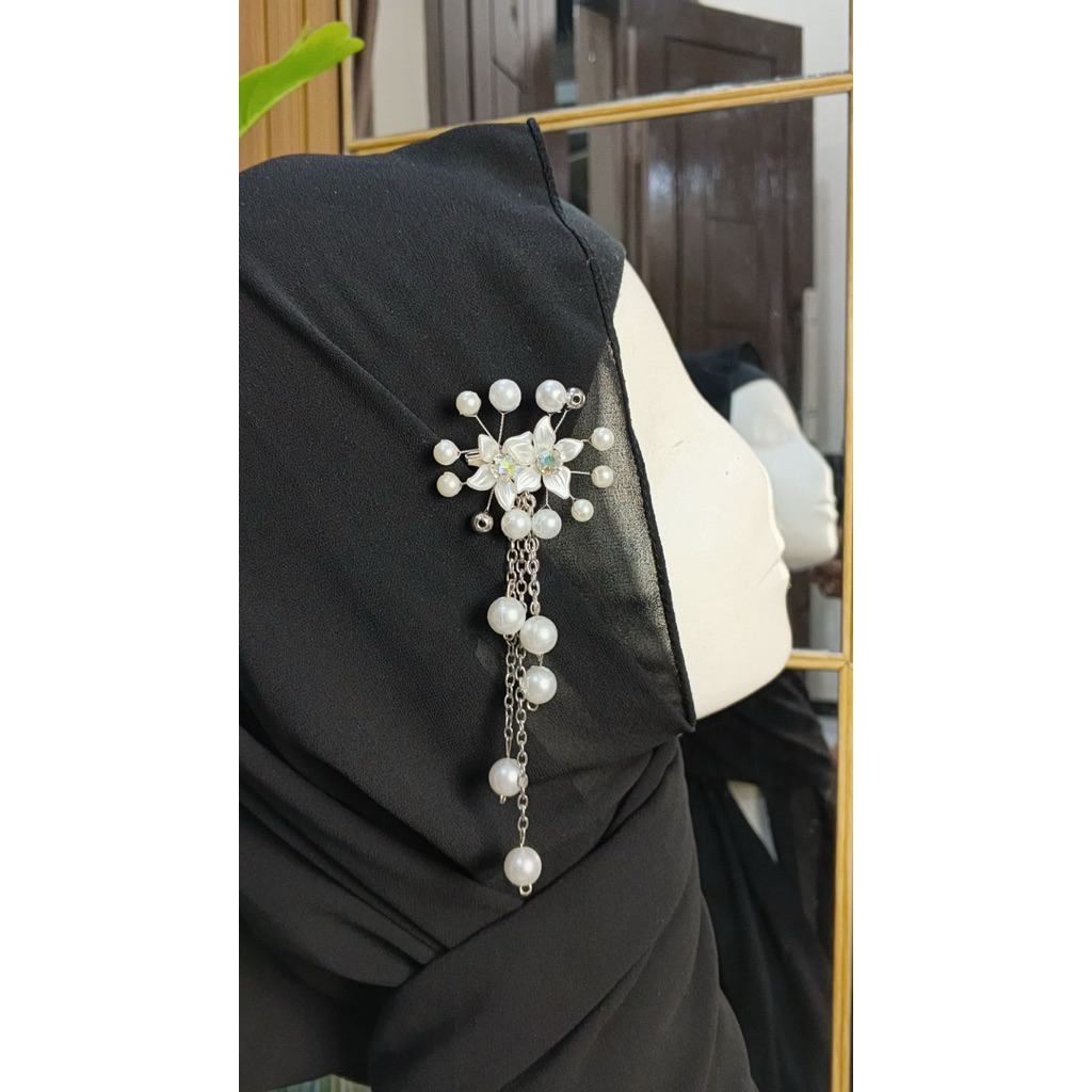 bros hijab dua permata bunga lili ya