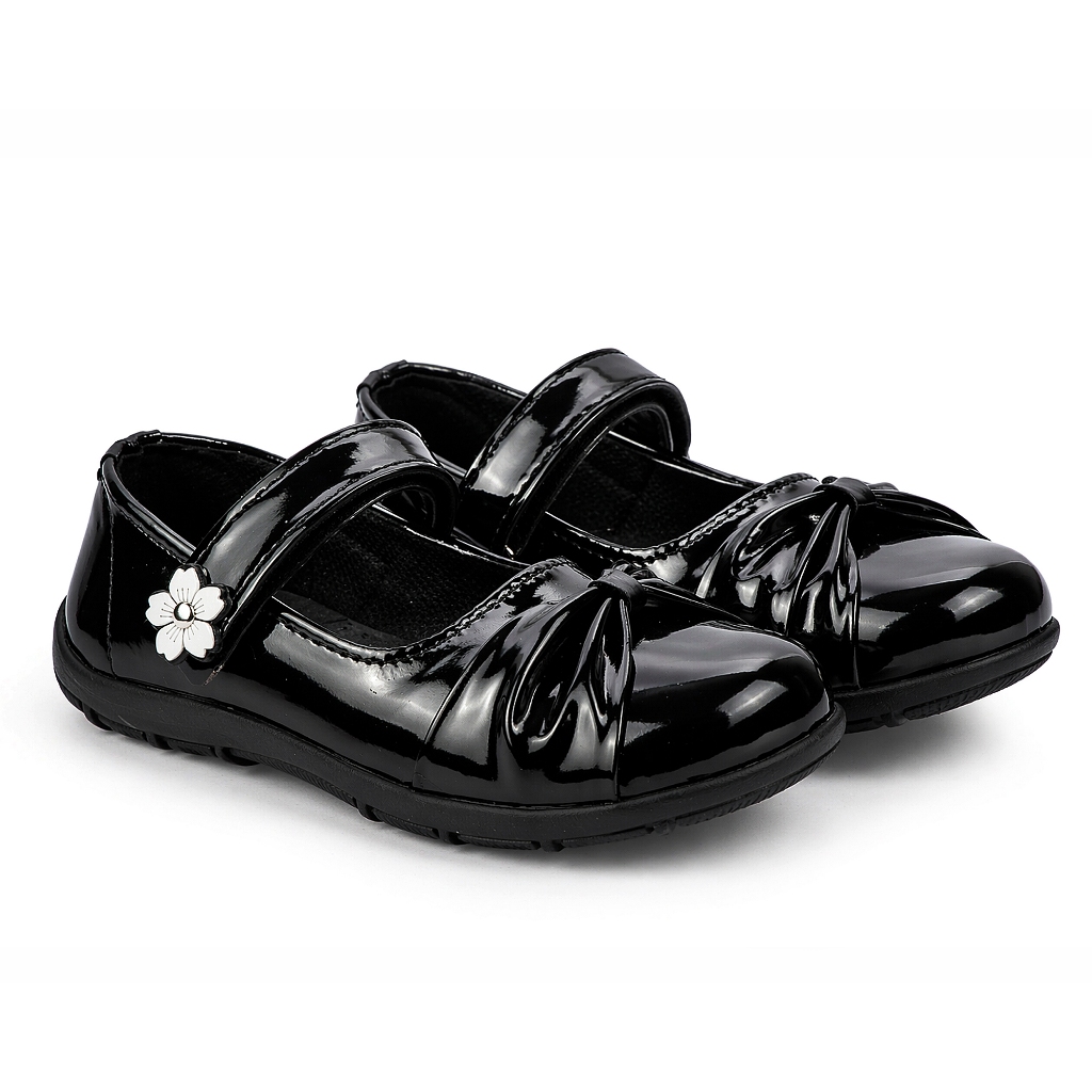 Sepatu Anak Perempuan - Hitam Glossy TK - SD