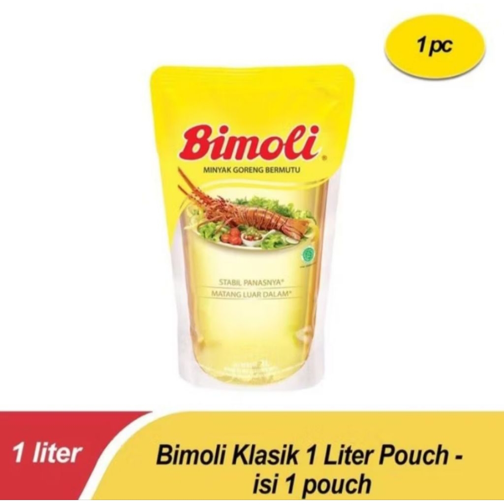 Minyak goreng Bimoli 1 liter Jernih (COD) free packing dus + buble wrap