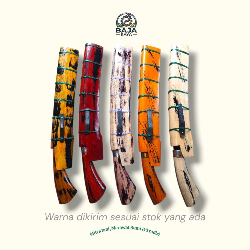 Golok kebun multifungsi bahan baja per asli golok tebas sarung kayu asli kuat tebal siap pakai golok
