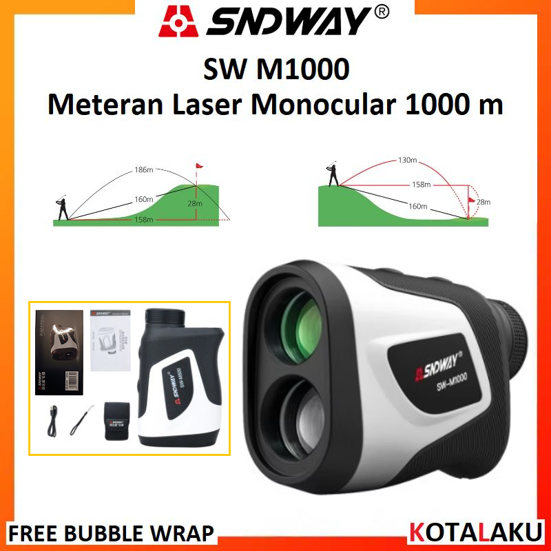 Sndway SW M1000 M 1000 Meteran Laser Digital Golf Rangefinder Alat Ukur Jarak Monocular 1000 meter
