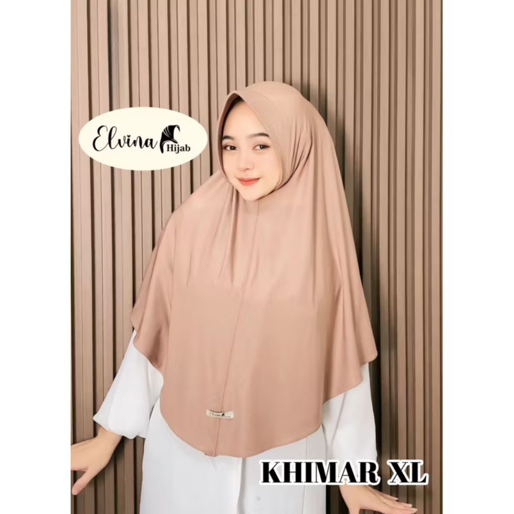 Bergo Khimar XL Jumbo Jersey Hitam