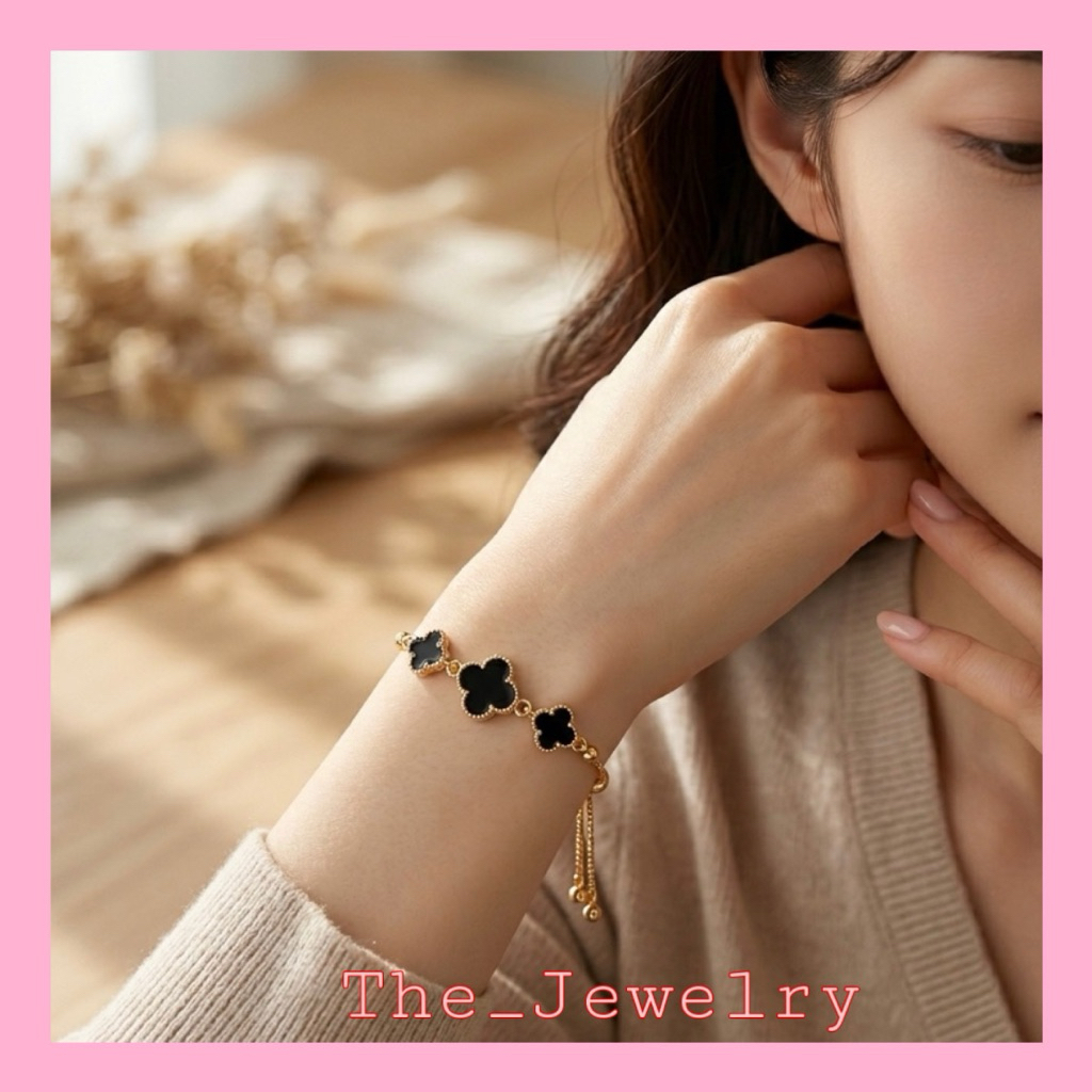 Gelang Serut Xuping model klofer mata putih merah dan hitam gold