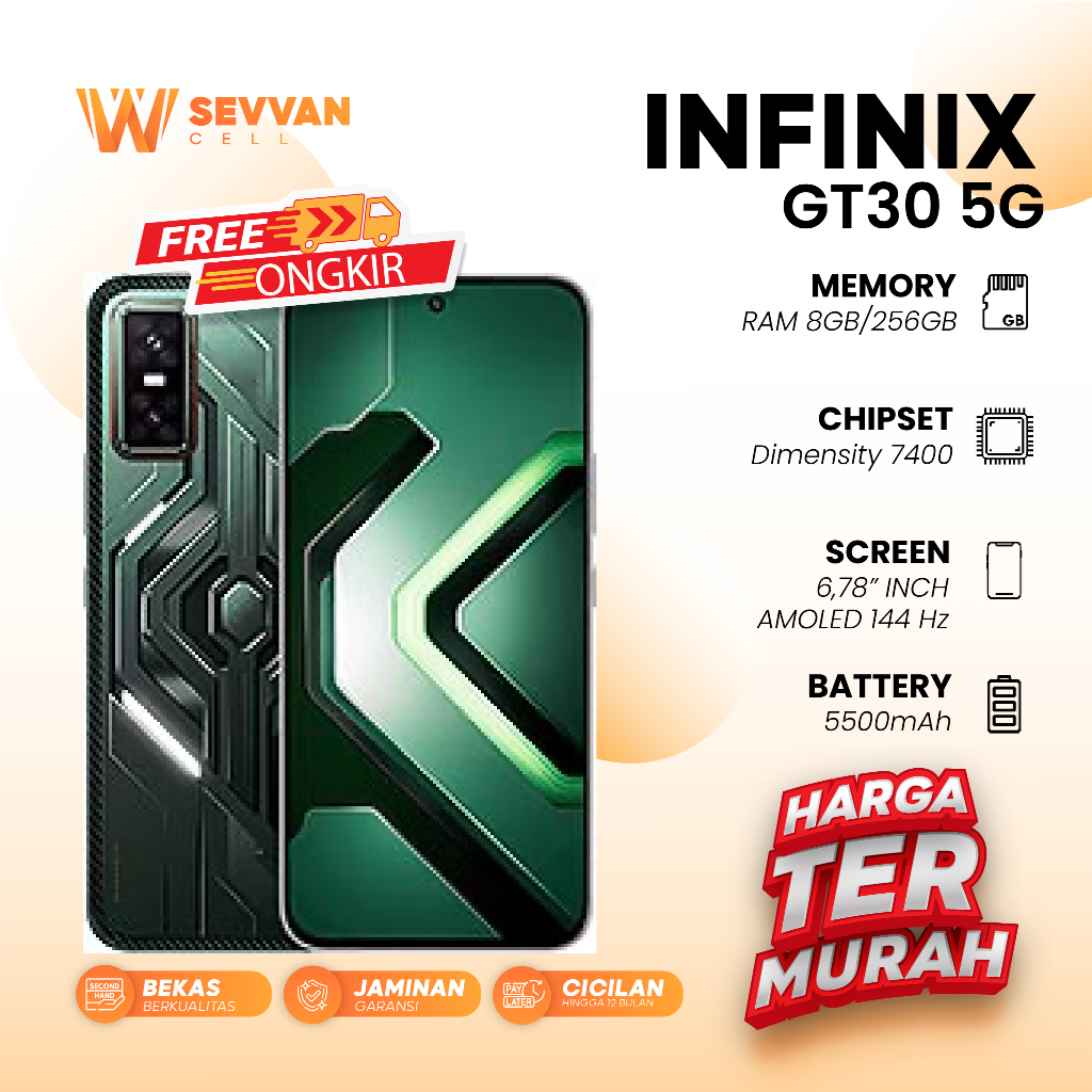 Handphone Infinix GT 30 5G Ram 8 256GB