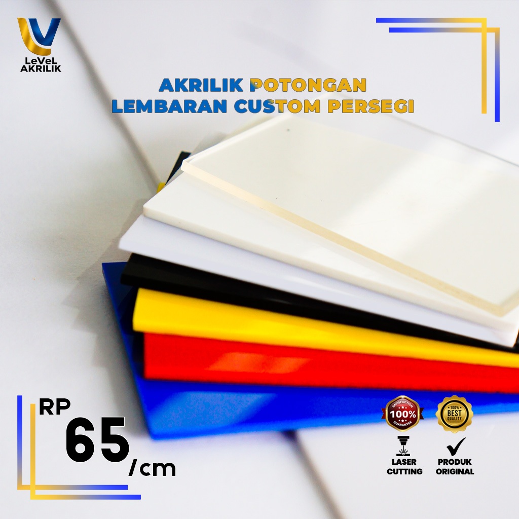 AKRILIK 5MM CUSTOM POTONGAN PERSEGI BIASA