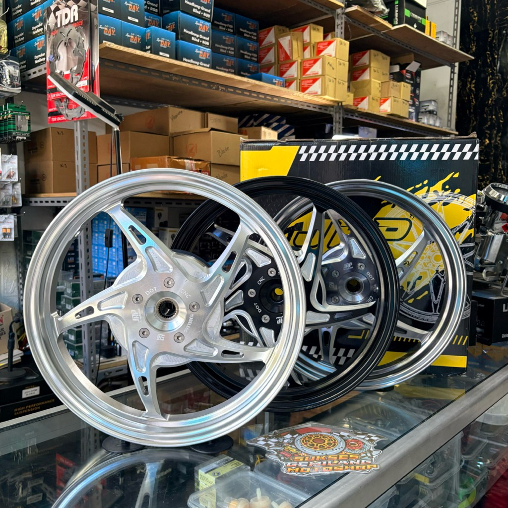 SEPASANG VELG JRP MOTOR VARIO 125 FIVE STAR UKURAN 185/215-14 RING 14