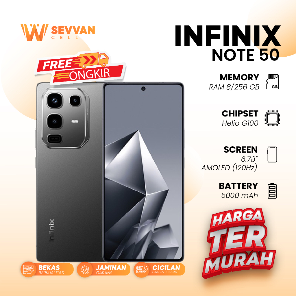 Handphone Infinix Note 50 Ram 8 256 GB