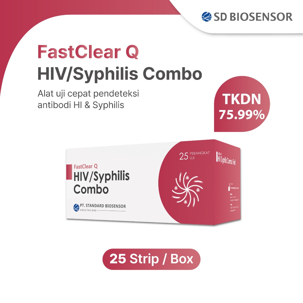 SD BIOSENSOR FastClear Q HIV/Syphillis Combo Rapid Test Kit / Alat uji cepat Deteksi antibodi kombin