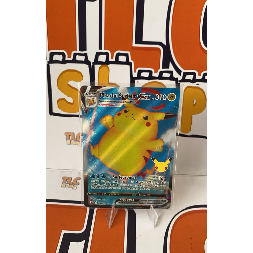 Kartu Pokemon Prancis Pikachu Surfeur VMAX 009/025