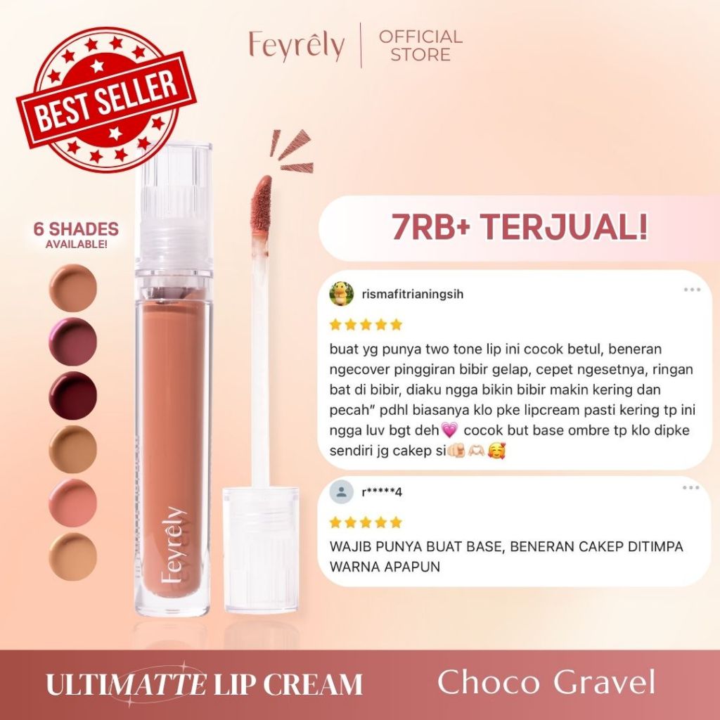 [BEST SELLER] FEYRELY ULTIMATTE LIP CREAM 4GR - CHOCO GRAVEL