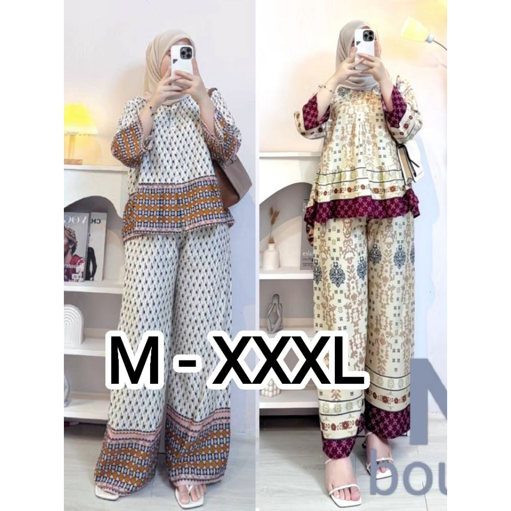 SETELAN WANITA BAHAN RAYON SUPER DINGIN ABIS 