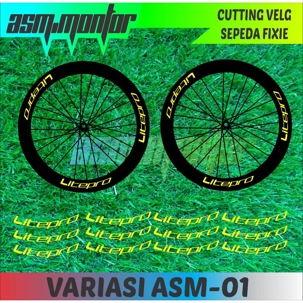 Stiker velg sepeda fixie cutting LITEPRO