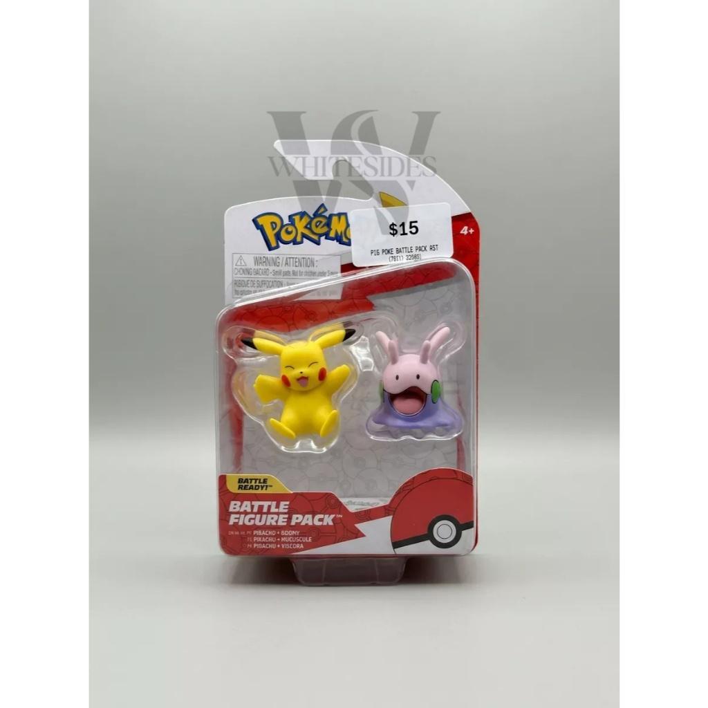 Pikachu Goomy Battle Pack Figures (Assorted) - Loot Select Figure Multipack Ready Metalic Pokemon Ch