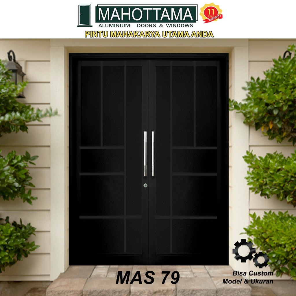 MAHOTTAMA MAS79 - Pintu Aluminium Rumah Utama Minimalis 174 x 215