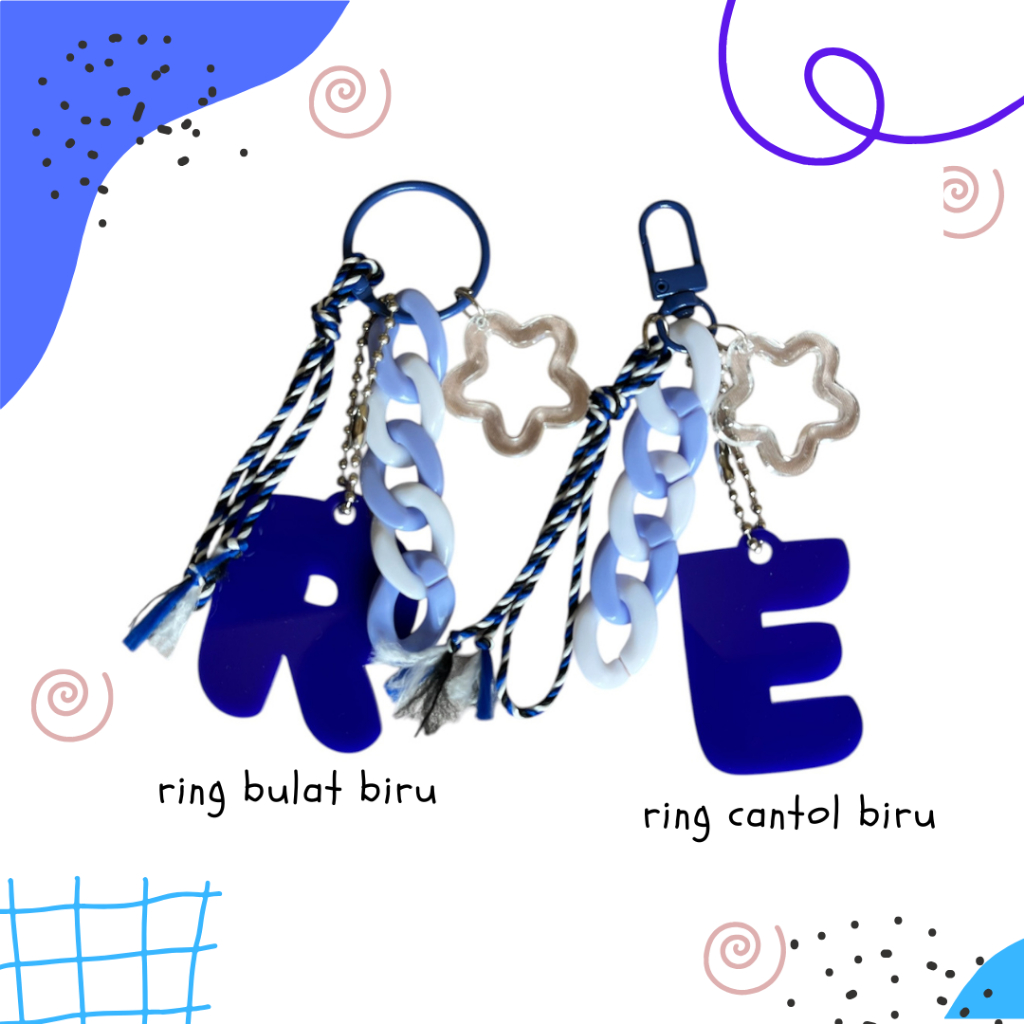 Bag charm alphabet/Gantungan kunci huruf alphabet akrilik 5 cm/Gantungan Huruf Alphabet Bag Charm Ke