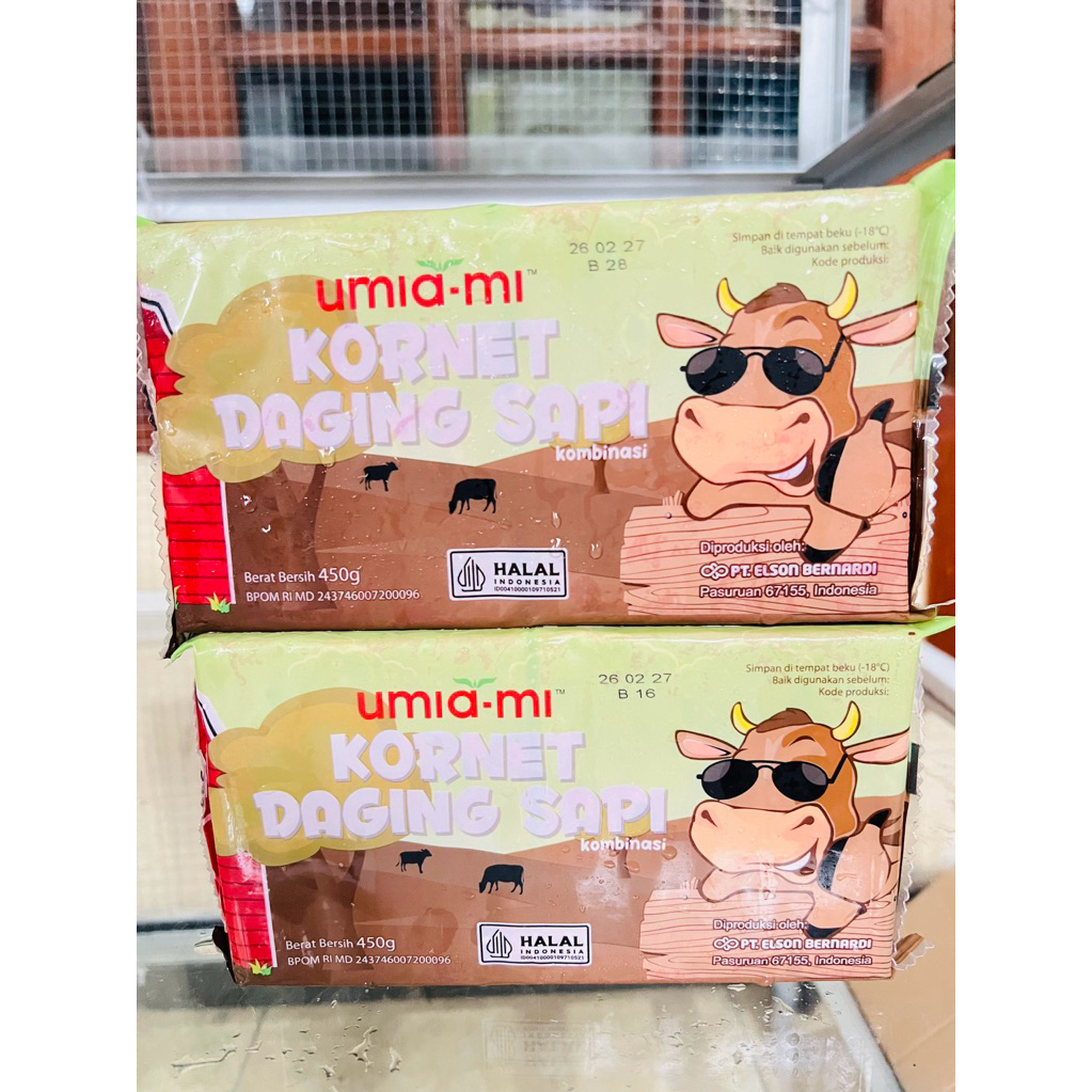 Kornet daging sapi Umia-mi frozen food 450g