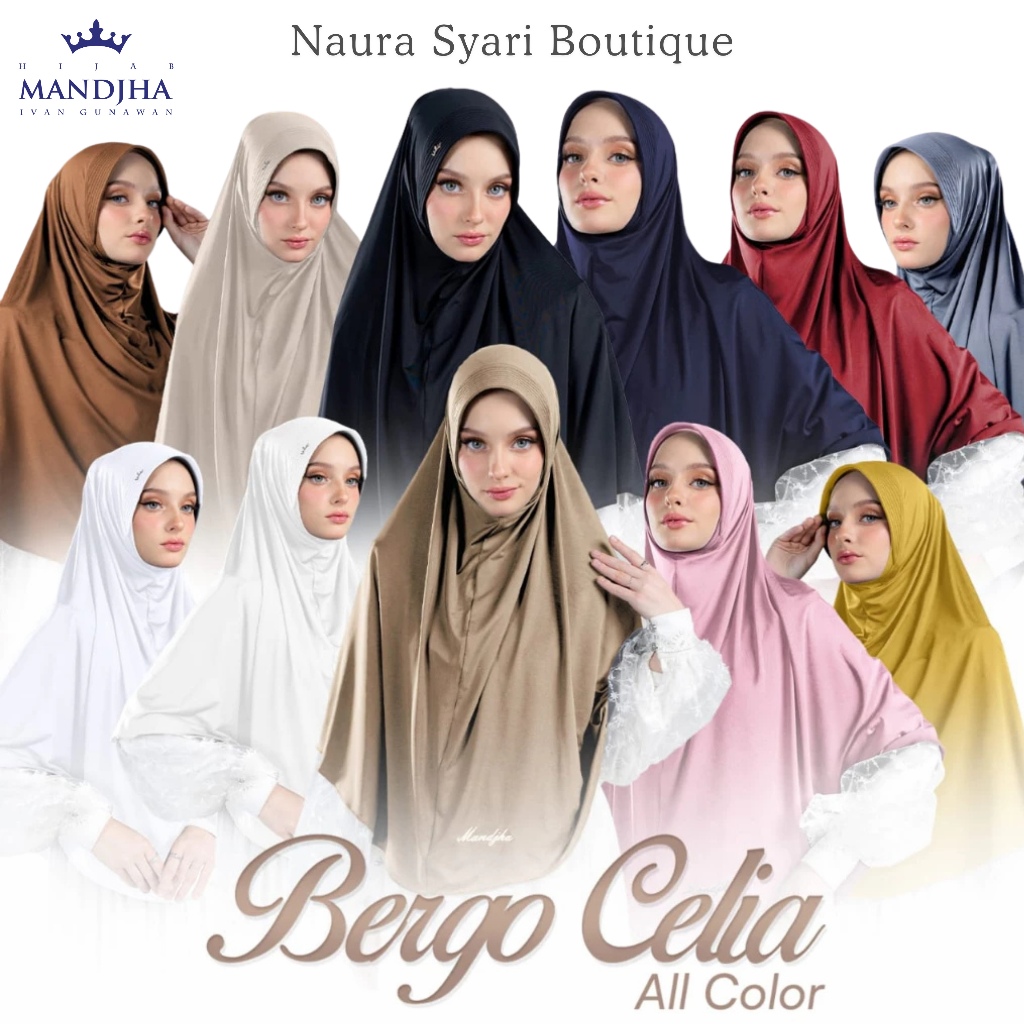 MANDJHA Bergo Celia By IVAN GUNAWAN - Daily Hijab Bergo ORIGINAL MANDJHA