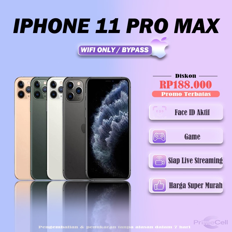 iPhone 11 pro max Bekas Original Baterai 100% Cocok Gaming, Live Streaming & Nonton Video apple