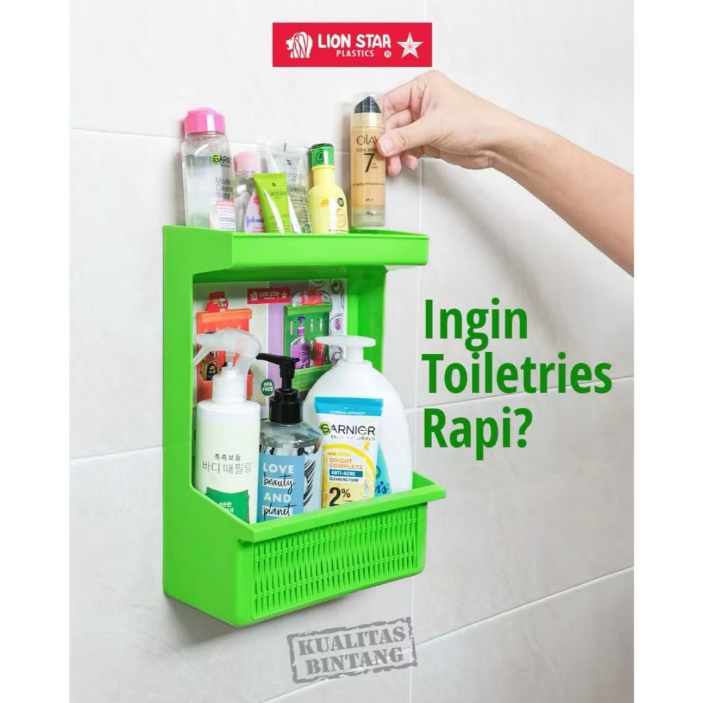 Lion Star TS-15 Caddy Stand Rak Sabun Kamar Mandi Gantung Plastik Rack