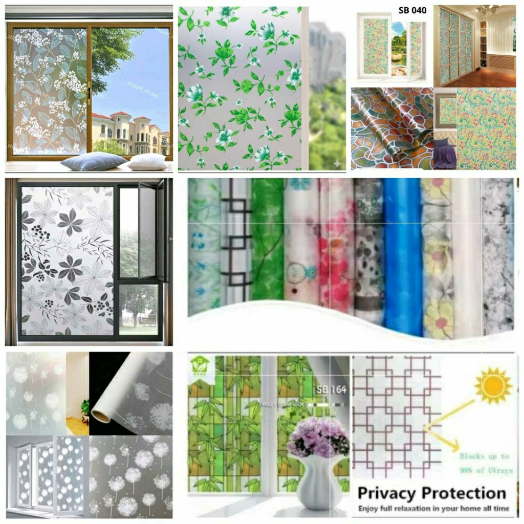 Premium Murah Sticker Kaca Jendela Buram/Sandblast/Sundblast/ Stiker Kaca Jendela Pintu Pantry Buram