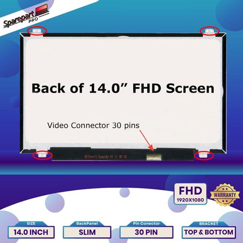 High Quality LED LCD LNV T460S T470 T470S 14inch 30pin AB - GARANSI NON TOUCH