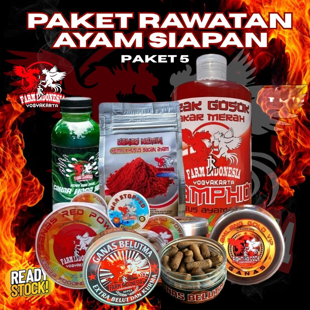 SUPLEMEN RAWATAN AYAM SIAPAN GANAS BELUTMA GANAS GOLD VIP (PAKET BUNDLING)