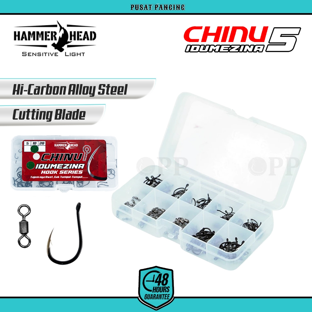 HAMMER HEAD Set Kail Super Lengkap ( SK5 ) Kail Pancing Aneka Ukuran Bahan Baja Karbon Set Japan Mat