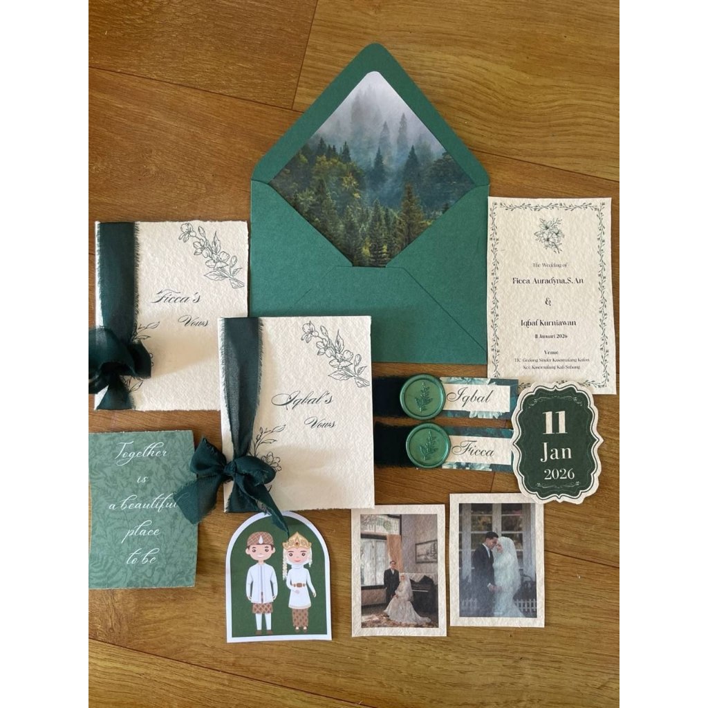 Wedding Keepsake Wedding With Vows Book Undangan Aesthetic Property Pernikahan Engagement Sangjit Ke